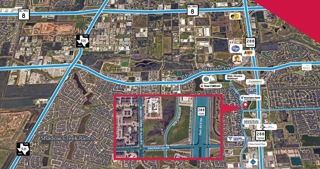 Business Center Drive, Pearland, TX for sale Aerial- Image 1 of 3