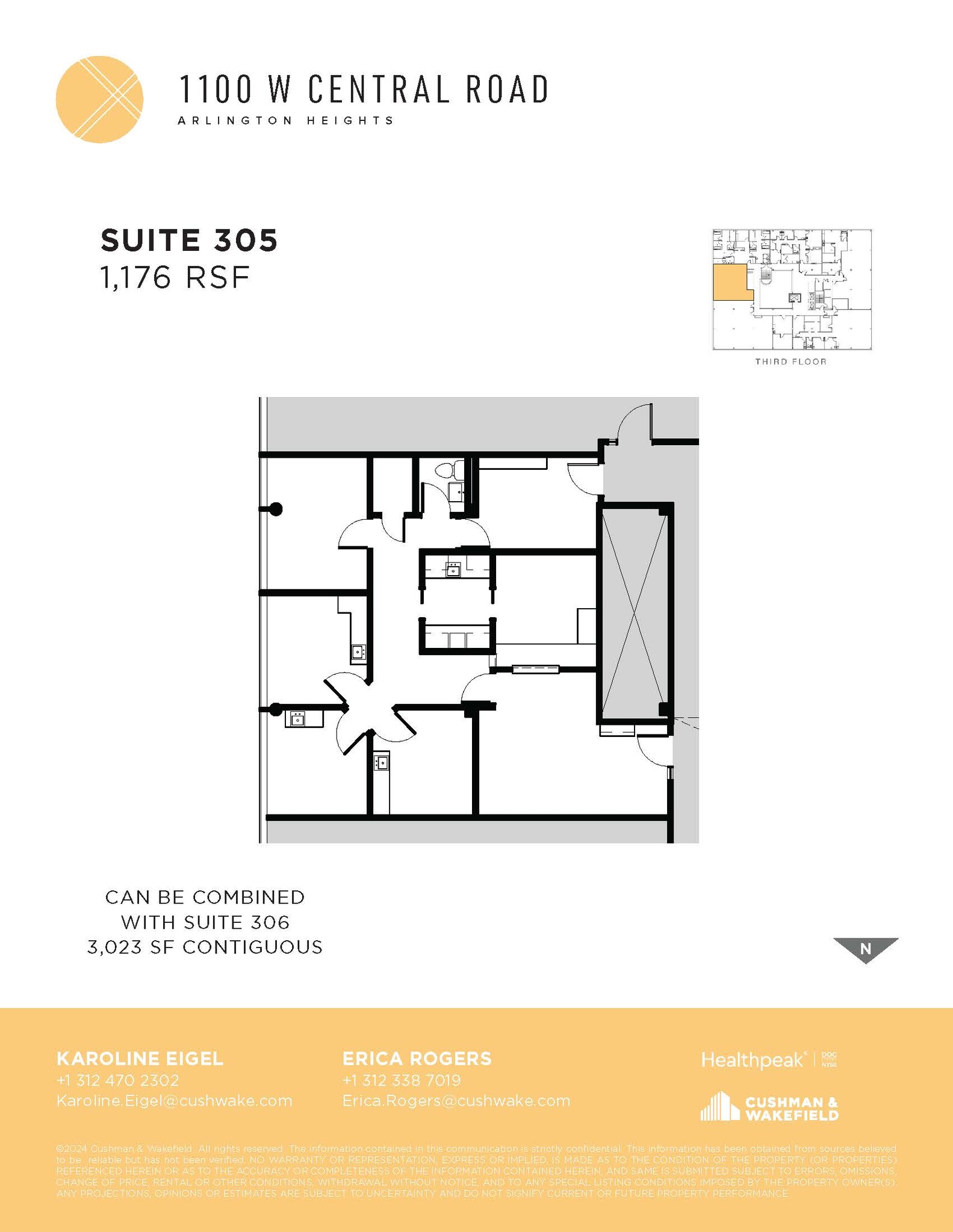 1100 W Central Rd, Arlington Heights, IL for lease Floor Plan- Image 1 of 1