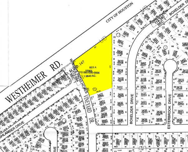 15965 Westheimer Rd, Houston, TX for sale Plat Map- Image 1 of 1