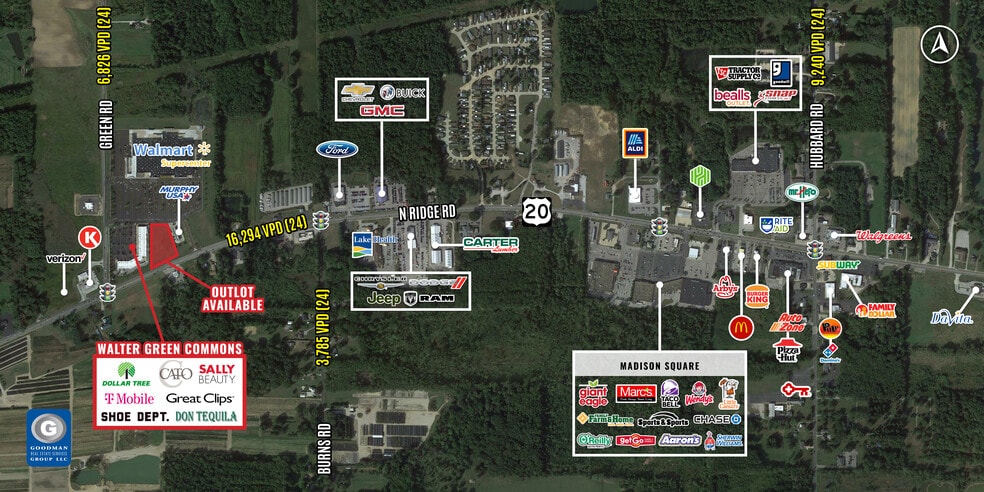 6067 N Ridge Rd, Madison, OH for lease - Aerial - Image 2 of 10