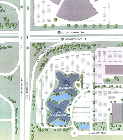 1520 Kensington Rd, Oak Brook, IL for lease - Site Plan - Image 3 of 8