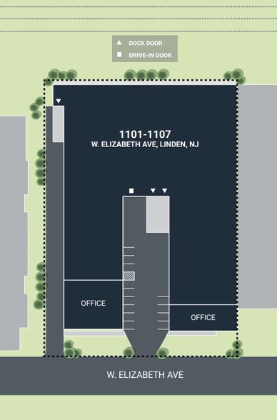 1101-1107 W Elizabeth Ave, Linden, NJ for sale - Site Plan - Image 2 of 8