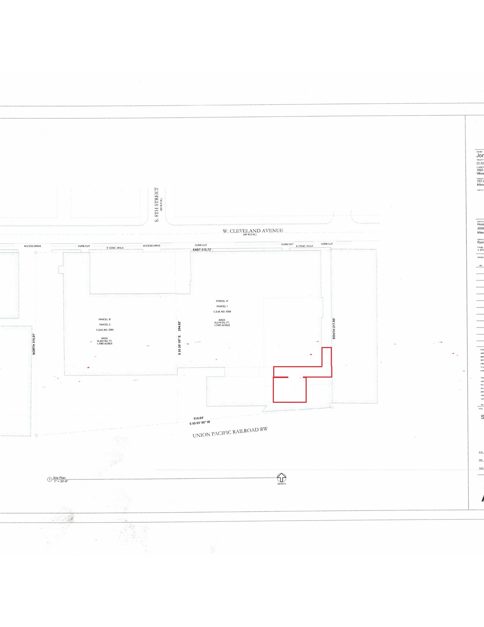 737 W Cleveland St, Milwaukee, WI for lease Site Plan- Image 1 of 4