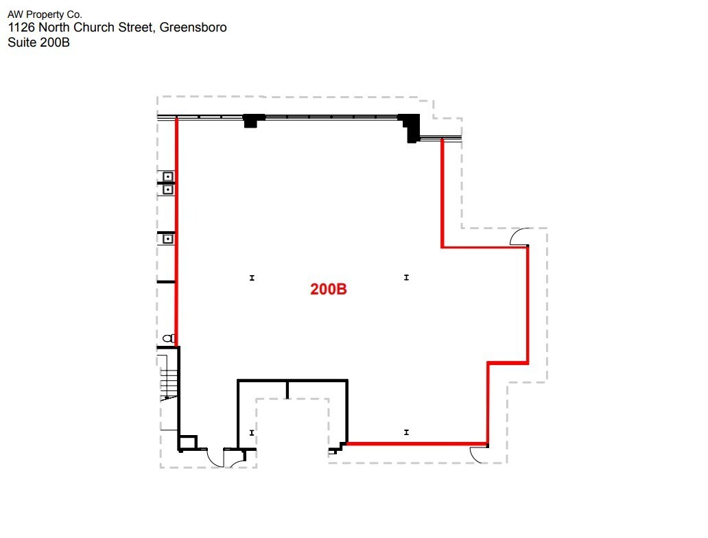 1126 N Church St, Greensboro, NC for lease Floor Plan- Image 1 of 1