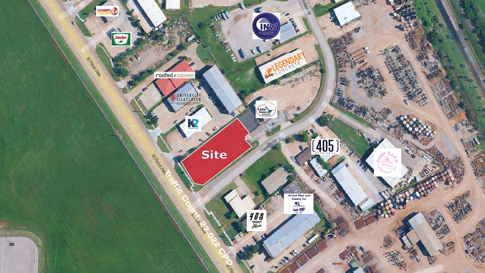 3201 Flood ave, Norman, OK for lease Aerial- Image 1 of 3