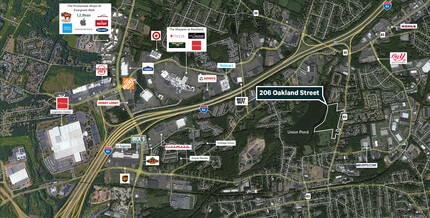 206 Oakland, Manchester, CT - AERIAL  map view