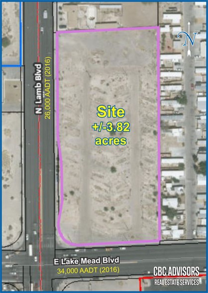 NE Lake Mead Blvd & Lamb Blvd, Las Vegas, NV for sale - Aerial - Image 1 of 1