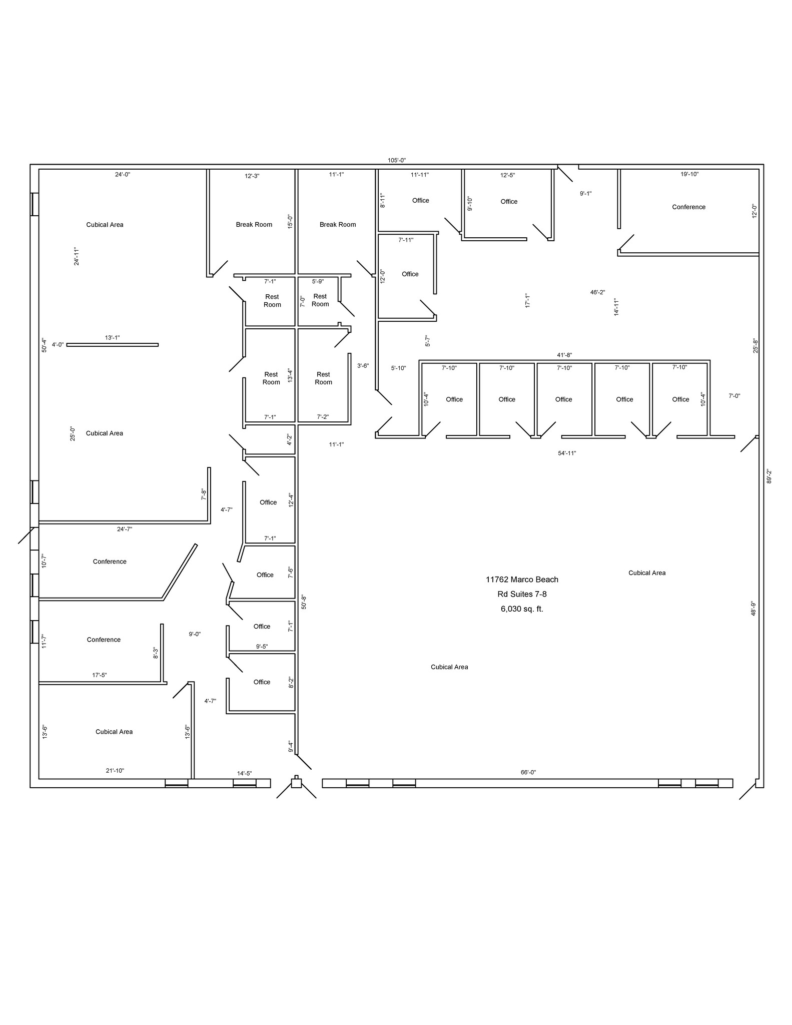 11762 Marco Beach Dr, Jacksonville, FL for lease Floor Plan- Image 1 of 3