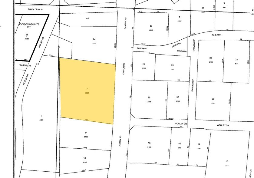 3205 Canton Rd NE, Marietta, GA for lease - Plat Map - Image 2 of 11
