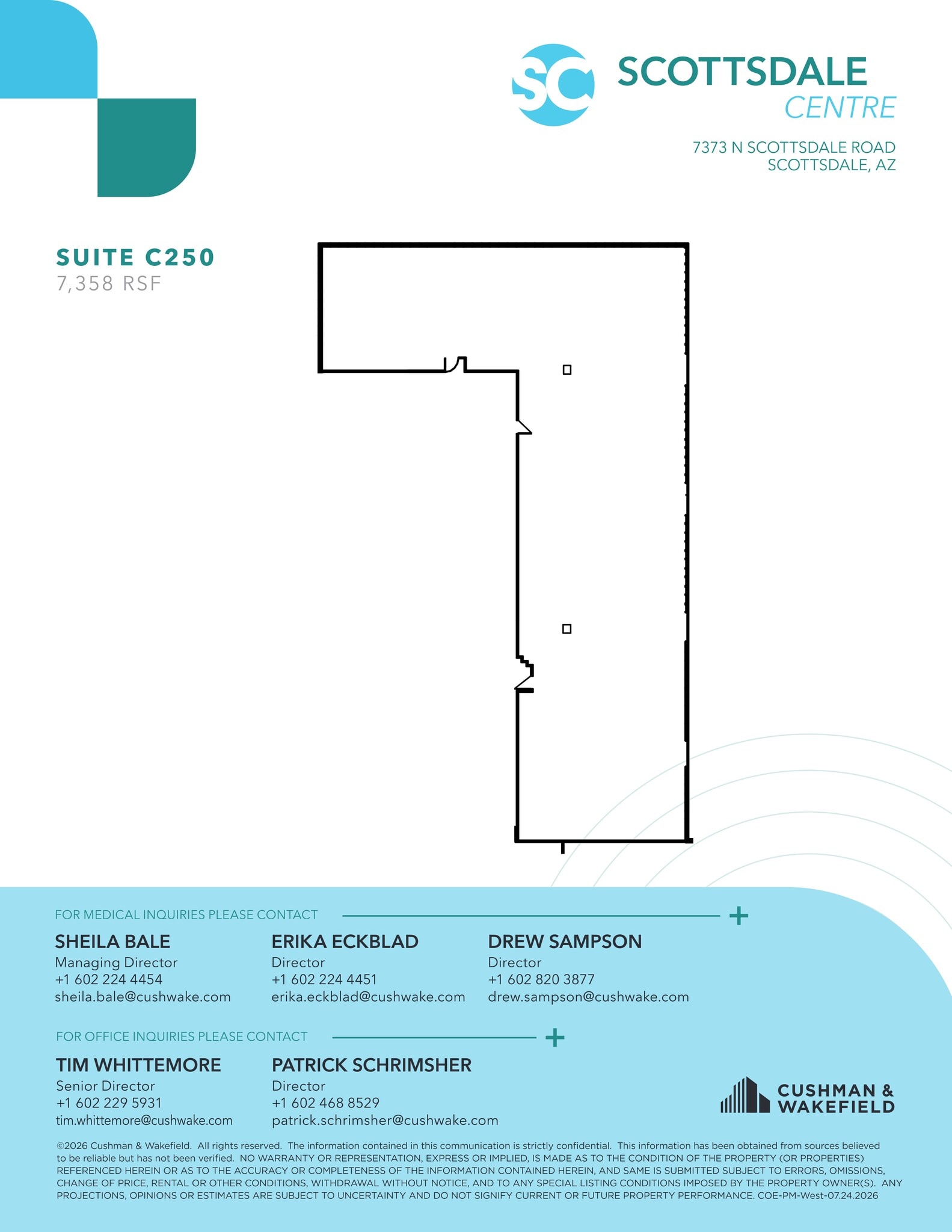 7373 N Scottsdale Rd, Scottsdale, AZ for lease Site Plan- Image 1 of 1