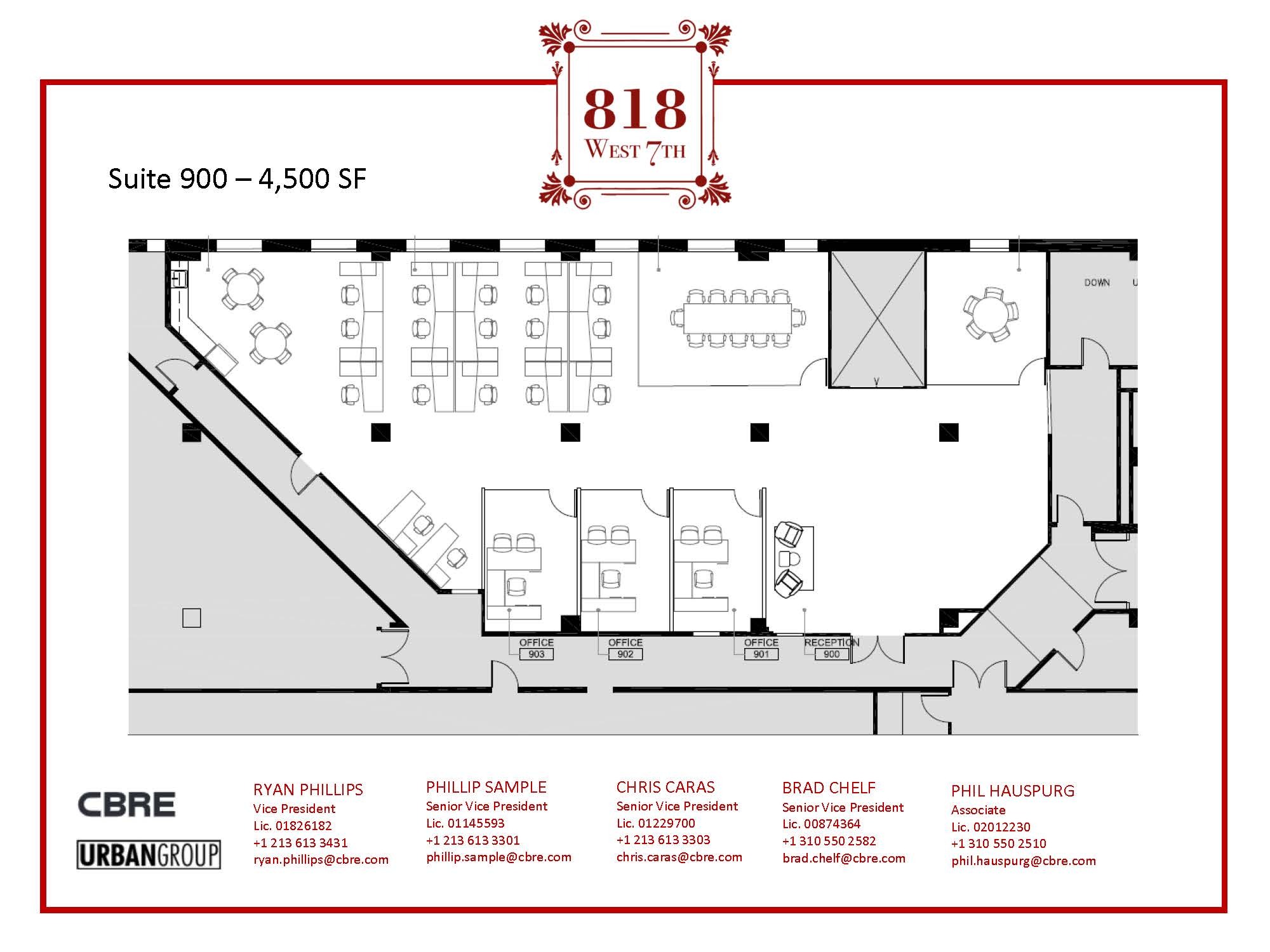 818 W 7th St, Los Angeles, CA for lease Floor Plan- Image 1 of 1