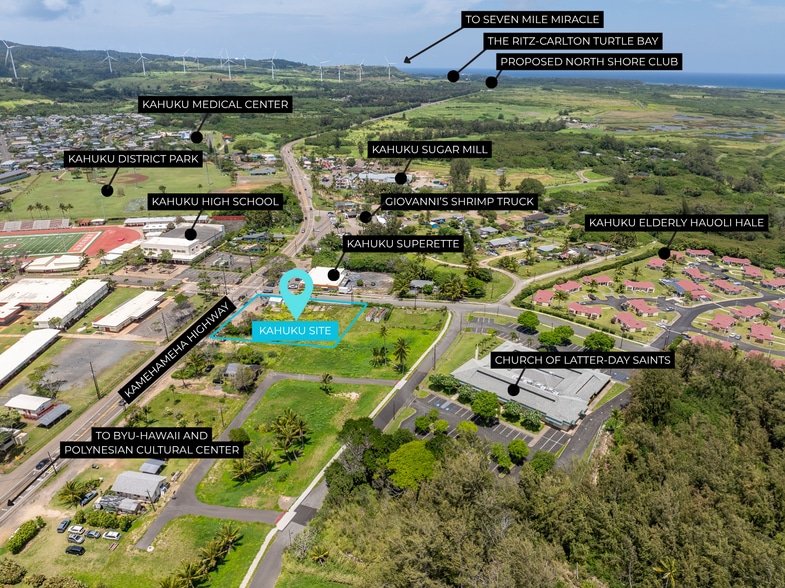 56-481 Kamehameha Hwy, Kahuku, HI for lease - Aerial - Image 2 of 16