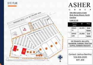 538 Sutters Creek Blvd, Rocky Mount, NC for lease Site Plan- Image 1 of 1