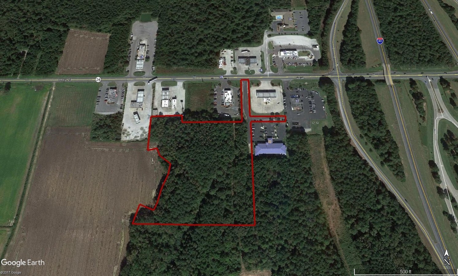 NC Hwy 24/Interstate 40, Warsaw, NC 28398 Commercial Land Acreage