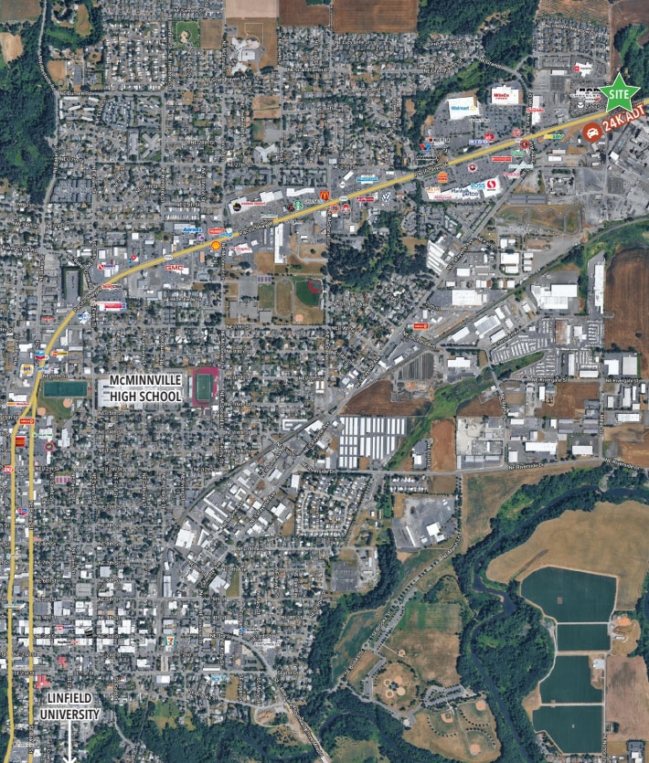 3225 NE Highway 99W, Mcminnville, OR for lease Aerial- Image 1 of 1