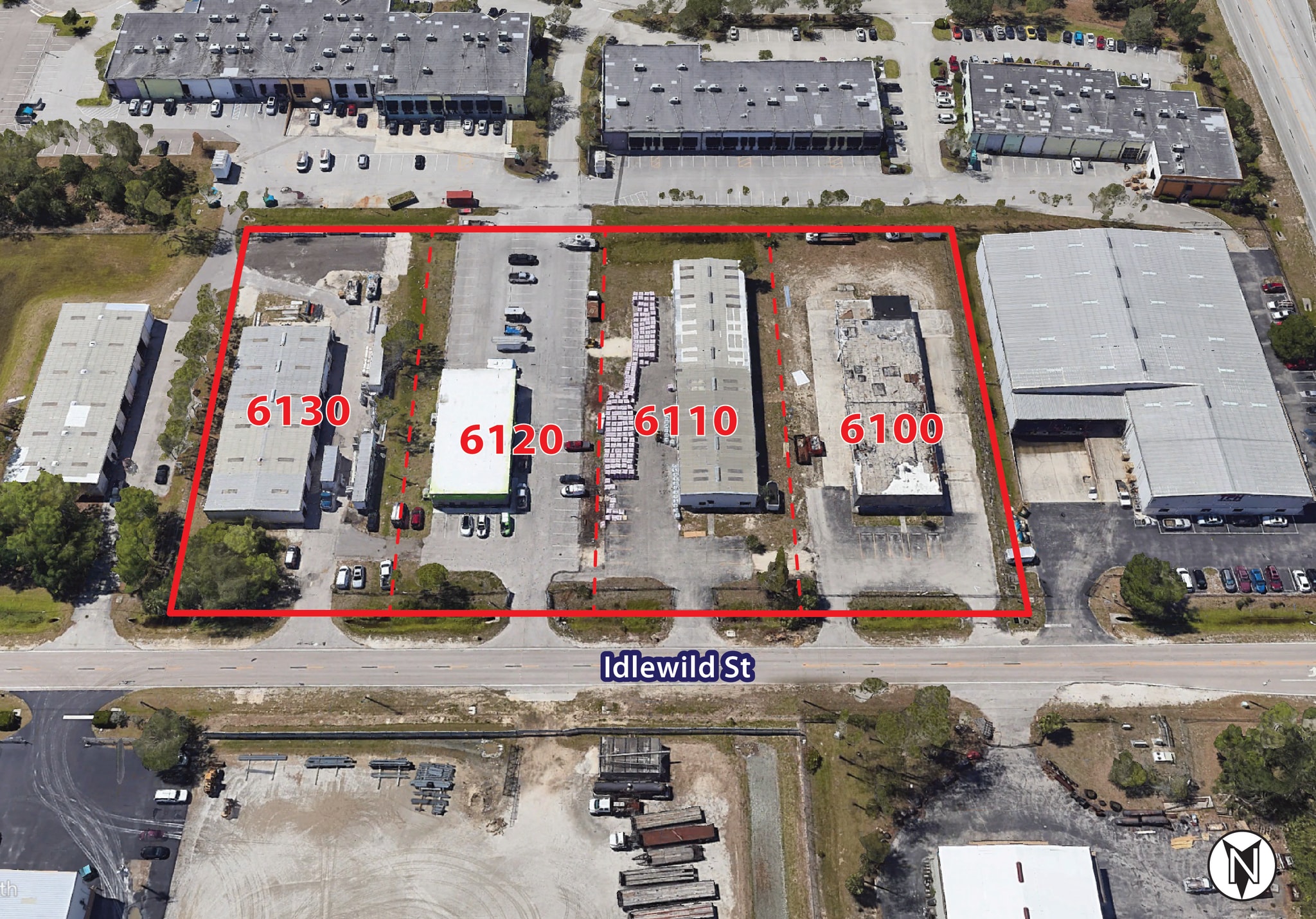 6120 Idlewild St, Fort Myers, FL for lease Aerial- Image 1 of 4