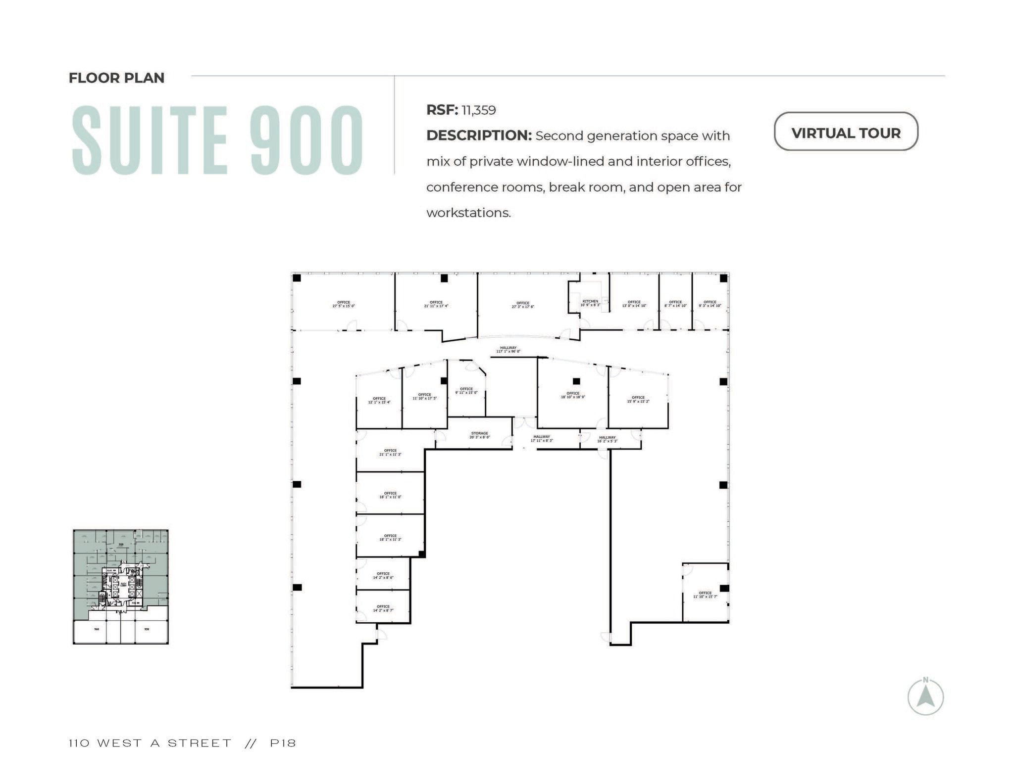 110 W A St, San Diego, CA for lease Floor Plan- Image 1 of 1