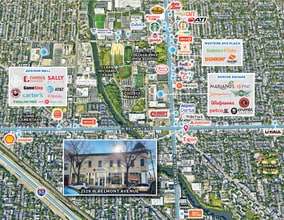 2329 W Belmont Ave, Chicago, IL - AERIAL map view