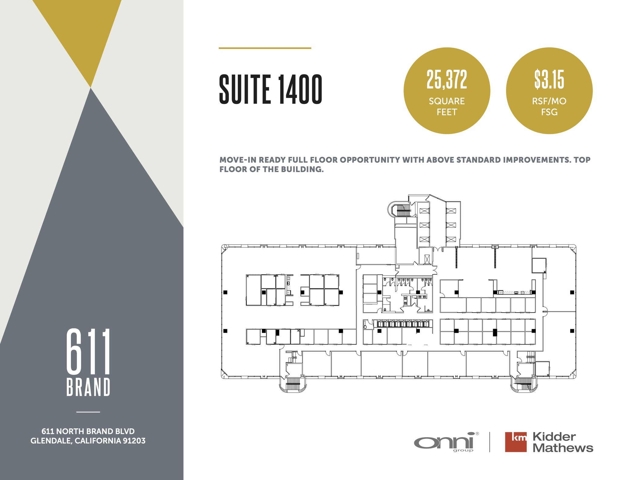 611 N Brand Blvd, Glendale, CA for lease Floor Plan- Image 1 of 1