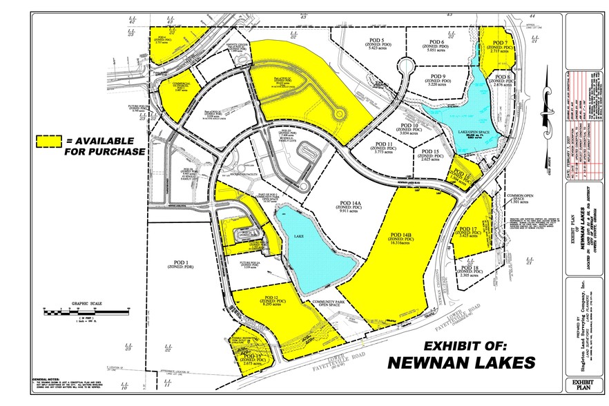 Lower Fayetteville Rd, Newnan, GA for sale - Plat Map - Image 2 of 2