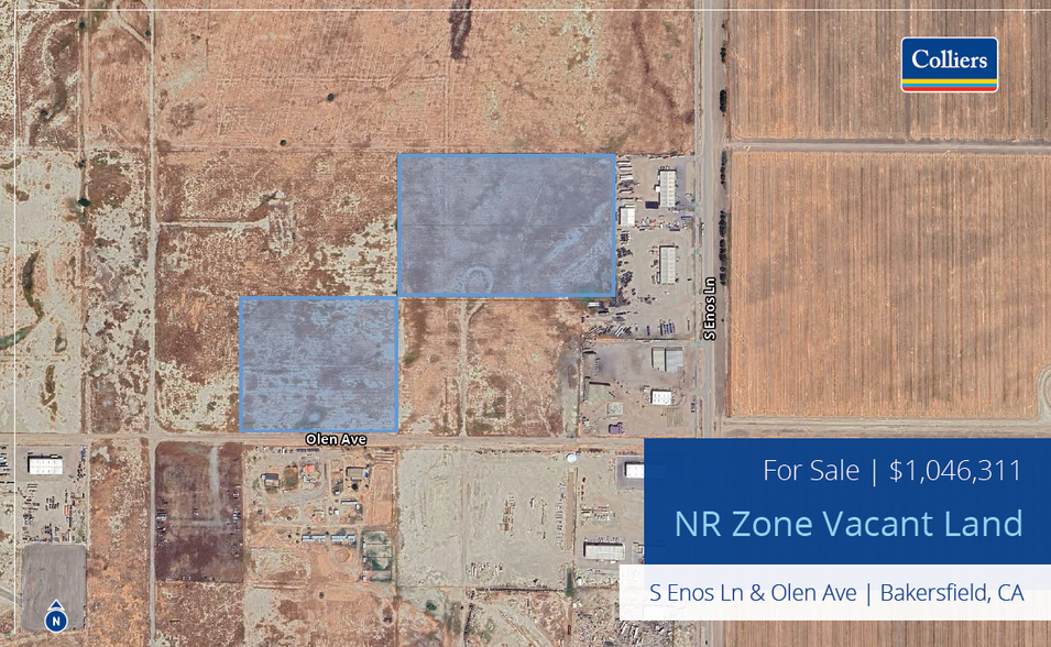 NR Zoned Vacant Lane - Bakersfield portfolio of 2 properties for sale on LoopNet.com - Aerial - Image 1 of 2