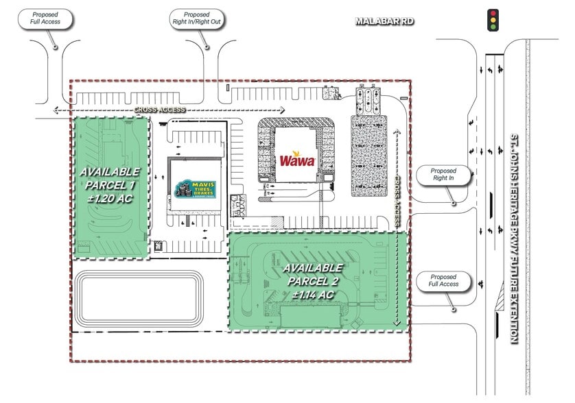 SWC St. John Heritage Pkwy & Malabar Rd, Palm Bay, FL for lease - Site Plan - Image 2 of 2