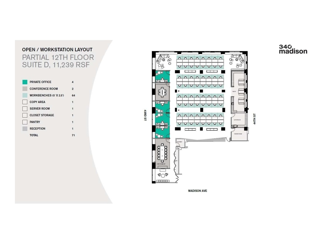 340 Madison Ave, New York, NY for lease Floor Plan- Image 1 of 7