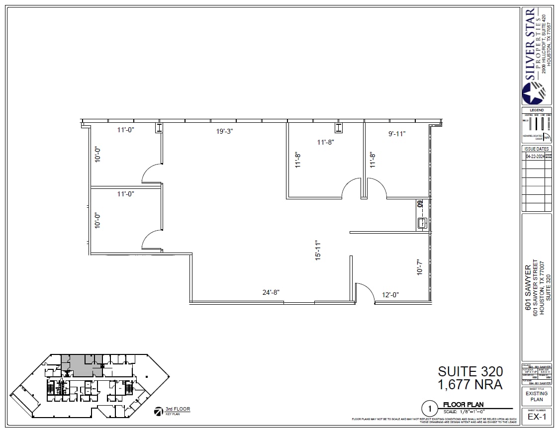 601 Sawyer St, Houston, TX for lease Floor Plan- Image 1 of 1