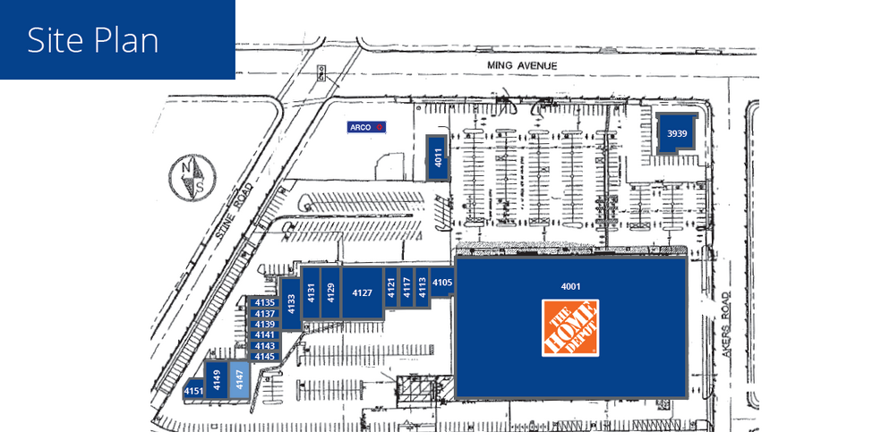 4001-4151 Ming Ave, Bakersfield, CA for lease - Site Plan - Image 2 of 6