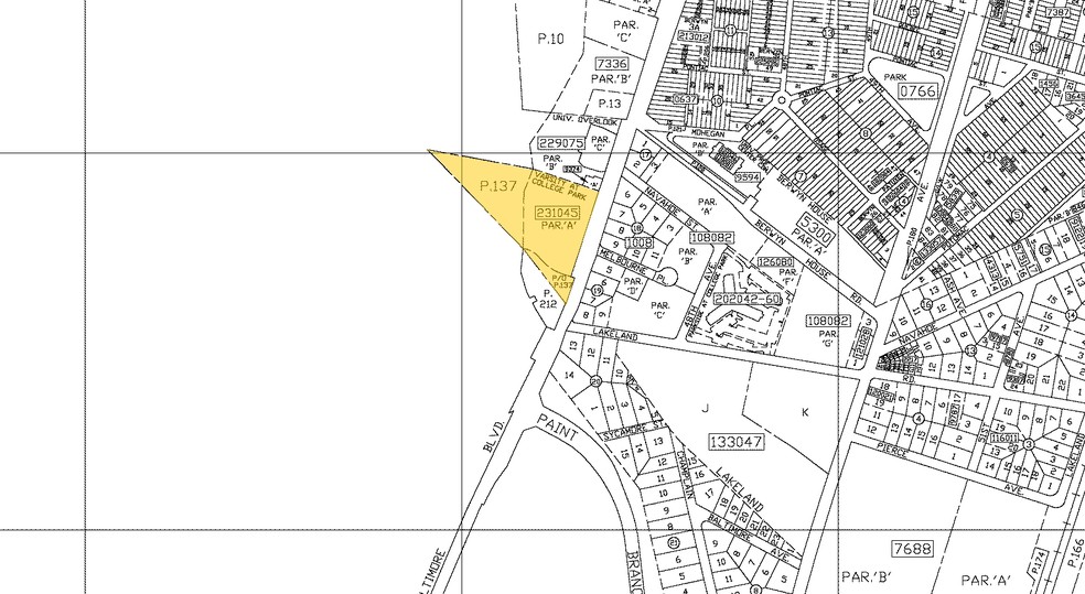 8150 Baltimore Ave, College Park, MD for lease - Plat Map - Image 2 of 2