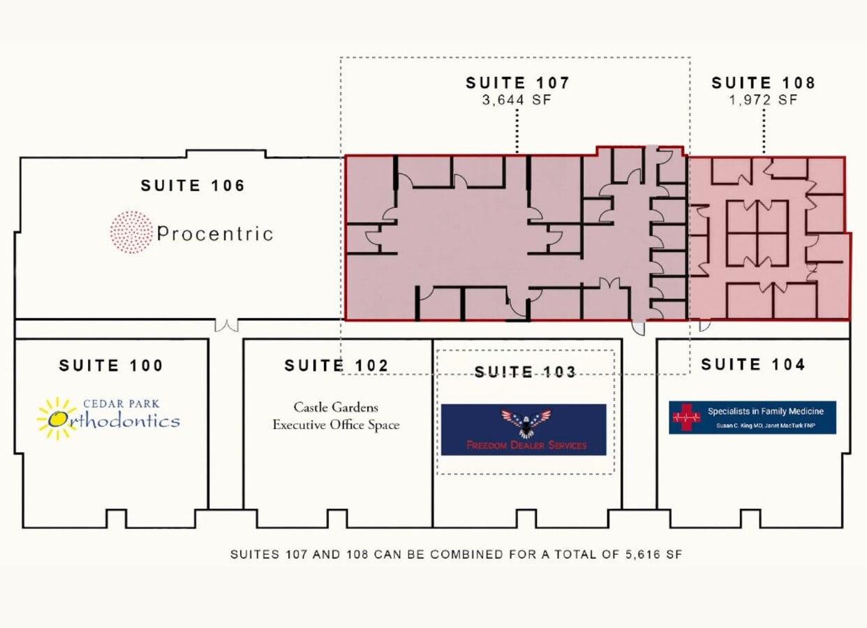1907 Cypress Creek Rd, Cedar Park, TX 78613 - Unit 108 -  - Floor Plan - Image 1 of 6