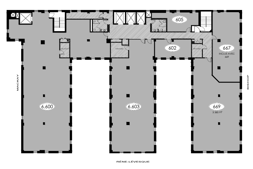 1425 Boul René-Lévesque O, Montréal, QC for lease Floor Plan- Image 1 of 1