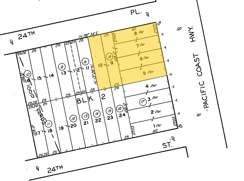 2447 Pacific Coast Hwy, Hermosa Beach, CA for lease - Plat Map - Image 2 of 17