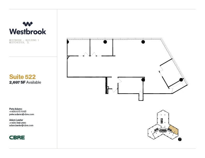 1 Westbrook Corporate Ctr, Westchester, IL for lease Floor Plan- Image 1 of 1