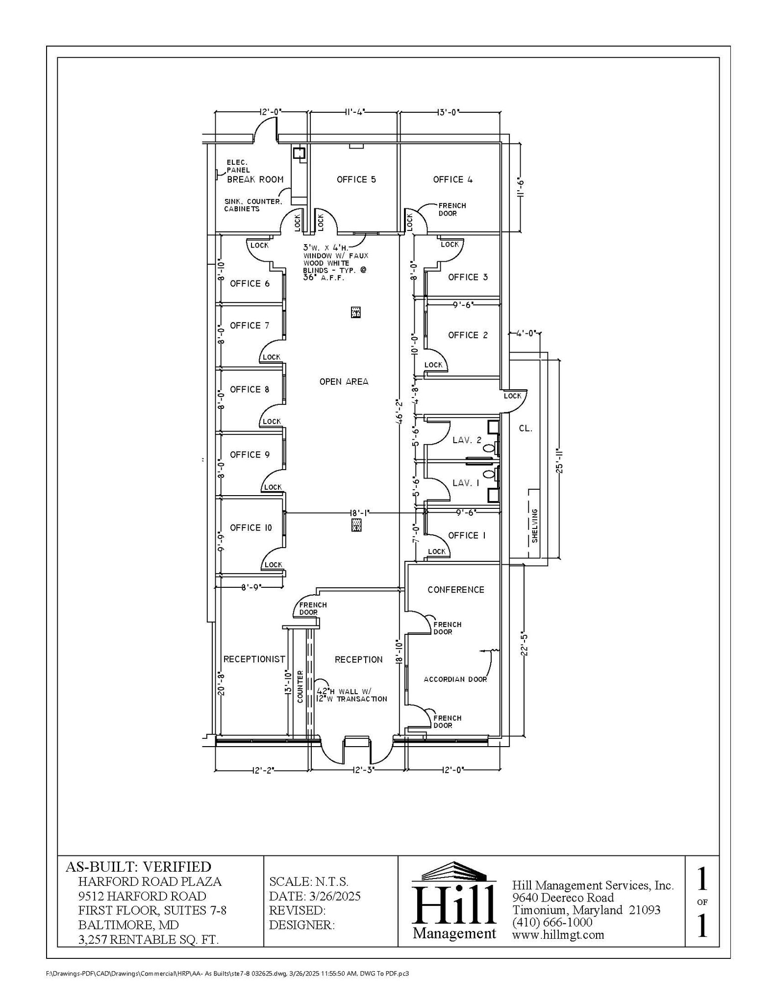 9512 Harford Rd, Parkville, MD for lease Floor Plan- Image 1 of 1