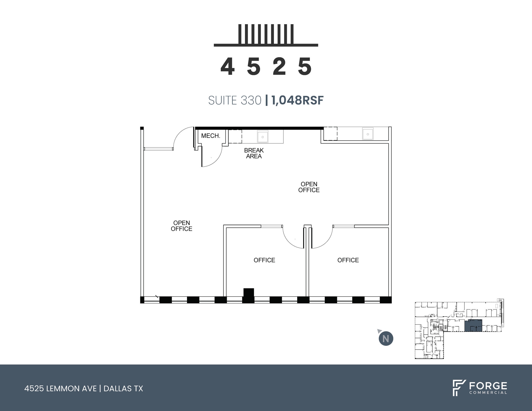 4525 Lemmon Ave, Dallas, TX for lease Floor Plan- Image 1 of 4