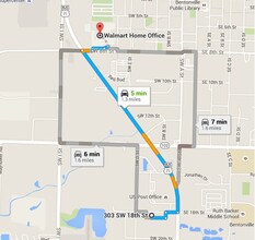 309 SW 18th St, Bentonville, AR - AERIAL  map view - Image1