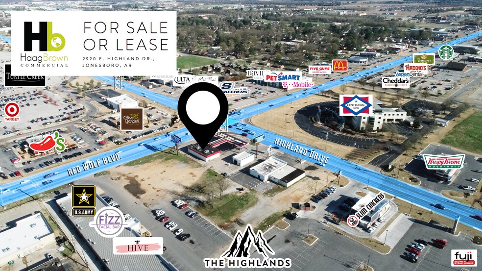 2920 E Highland Dr, Jonesboro, AR for sale - Aerial - Image 1 of 1