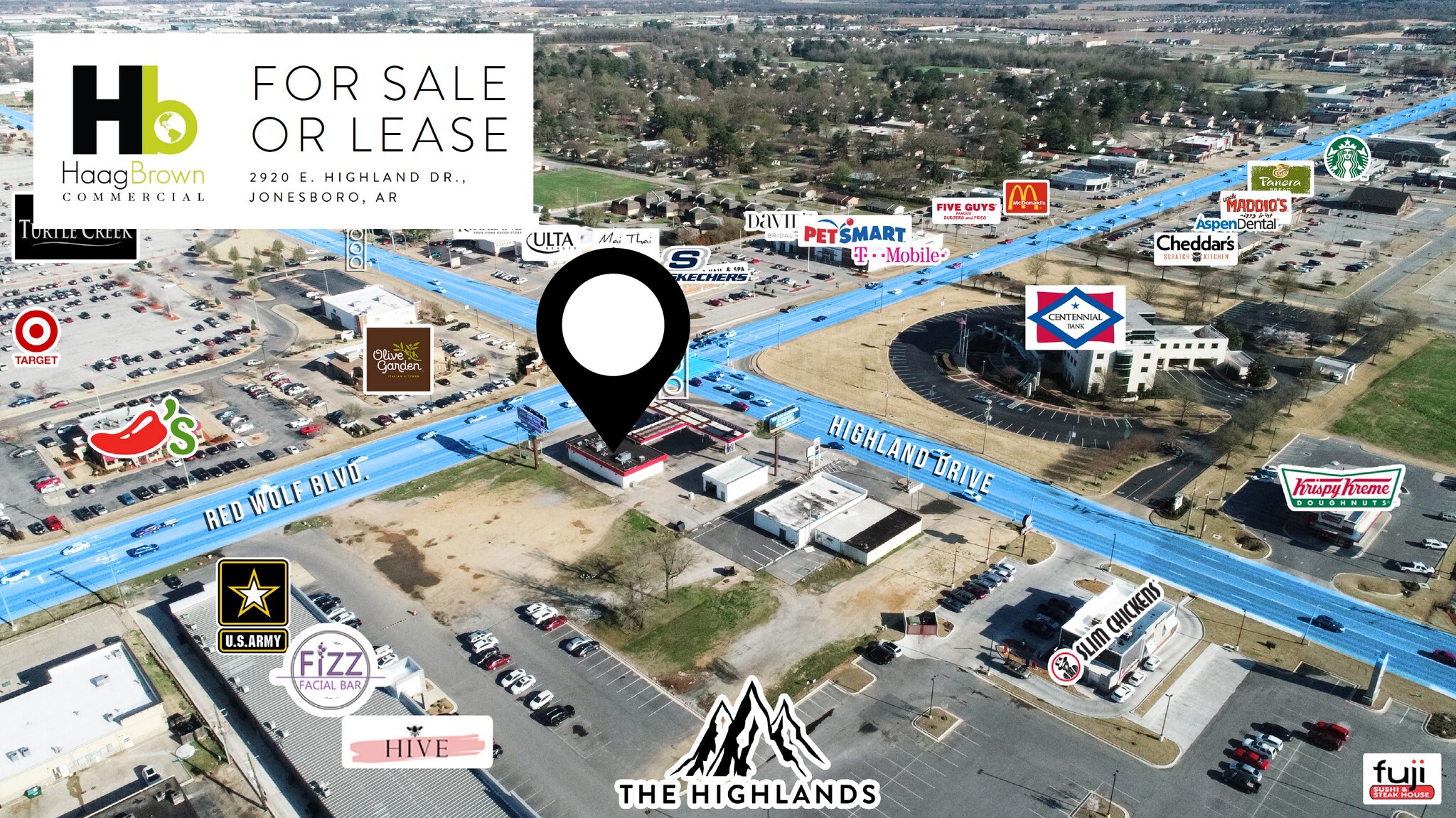 2920 E Highland Dr, Jonesboro, AR for sale Aerial- Image 1 of 1