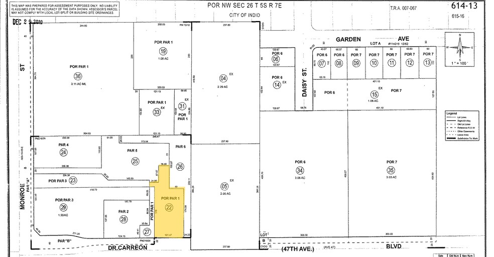 46900 Monroe St, Indio, CA for lease - Plat Map - Image 2 of 2