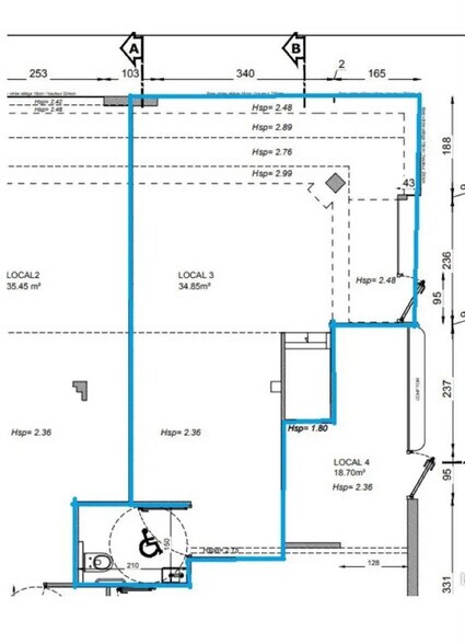 Retail in Paris for lease - Floor Plan - Image 1 of 2