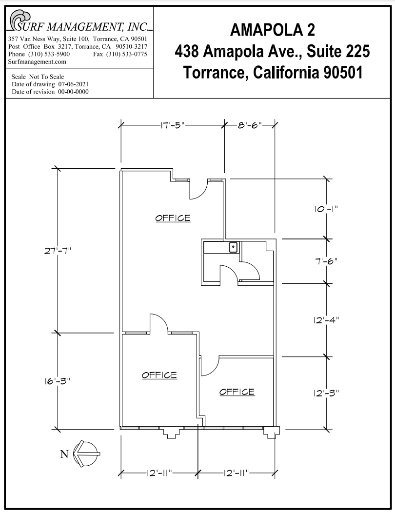 438 Amapola Ave, Torrance, CA for lease Floor Plan- Image 1 of 1