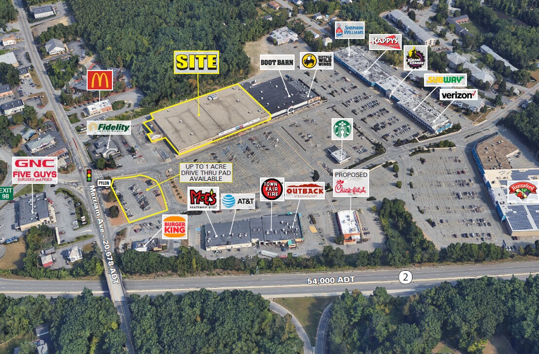 875-977 Merriam Ave, Leominster, MA for lease Aerial- Image 1 of 7