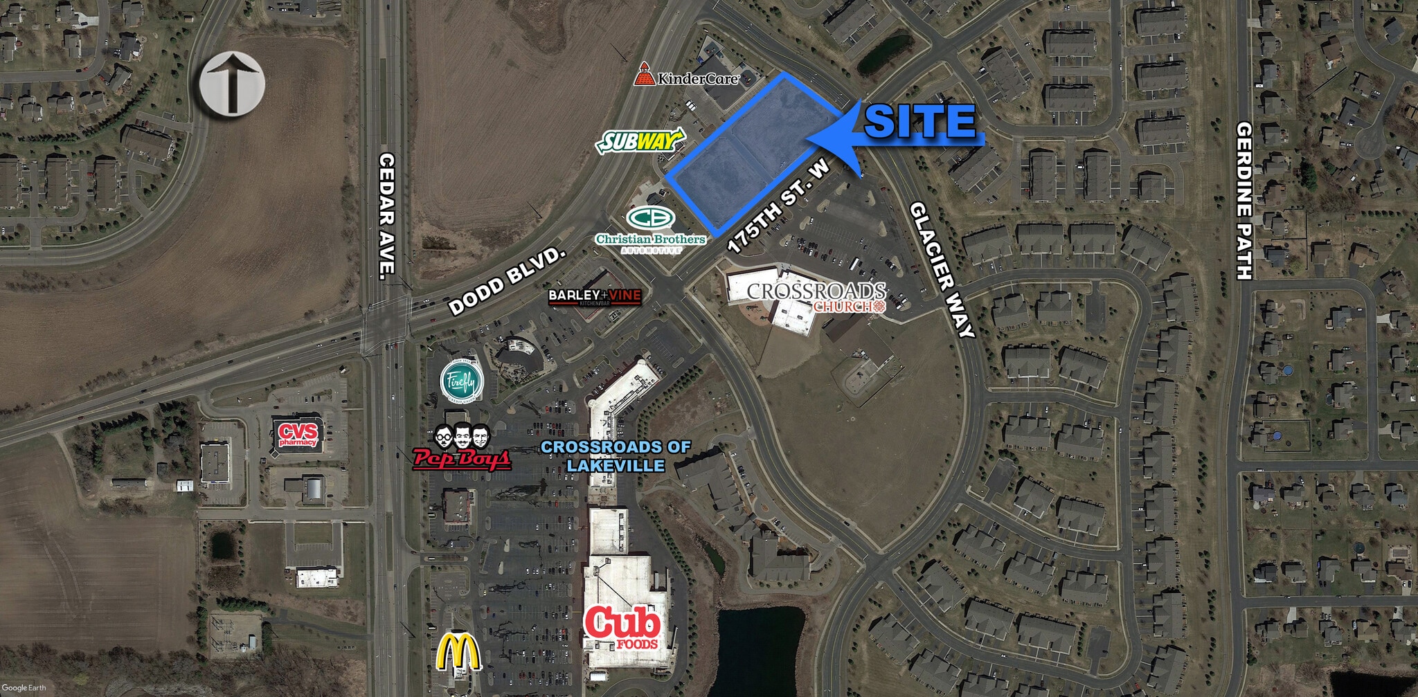 Dodd Blvd, Lakeville, MN for sale Aerial- Image 1 of 2