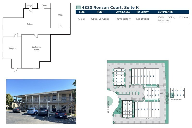 4883 Ronson Ct, San Diego, CA for lease Floor Plan- Image 1 of 2