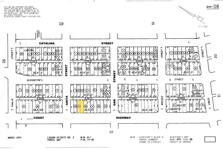 1020 S Coast Hwy, Laguna Beach, CA for lease - Plat Map - Image 3 of 5