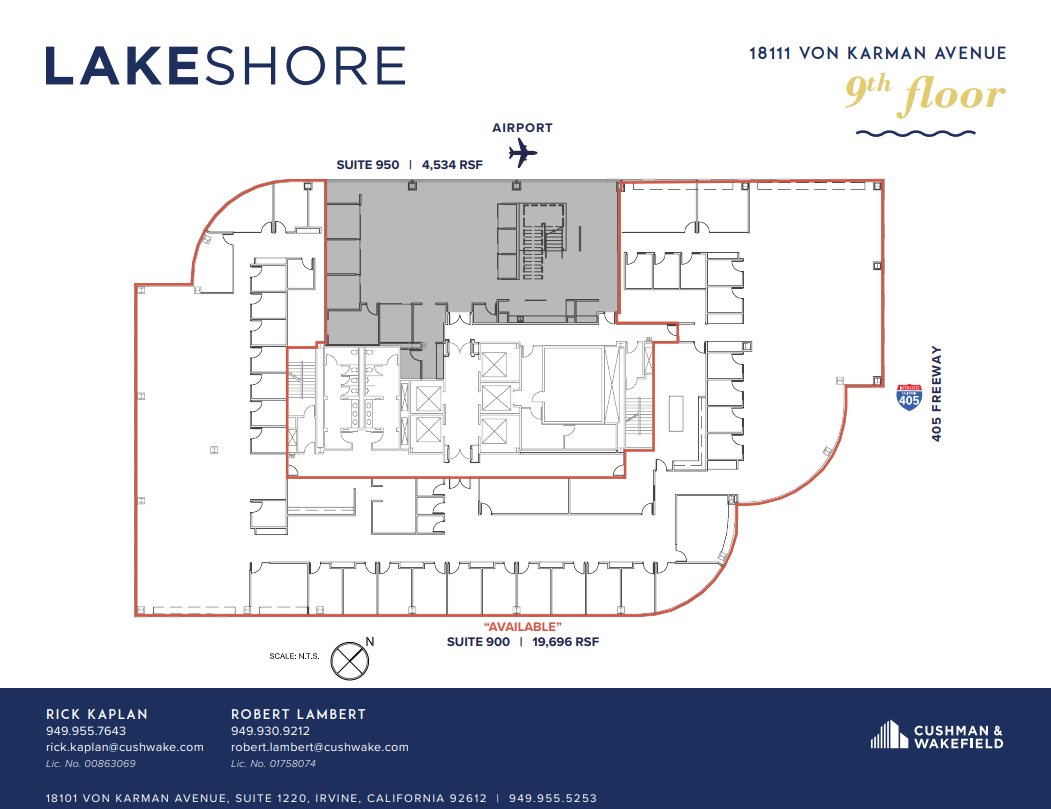 18101 Von Karman Ave, Irvine, CA for lease Floor Plan- Image 1 of 5