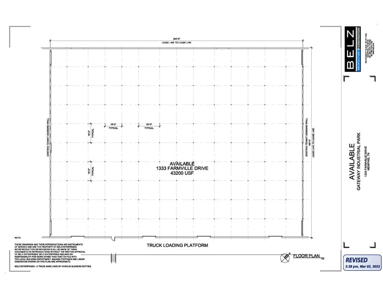 1333 Farmville Ave, Memphis, TN for lease - Floor Plan - Image 3 of 3