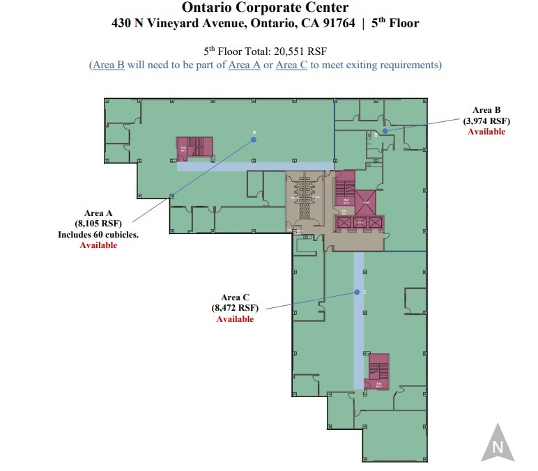 430 N Vineyard Ave, Ontario, CA for lease Floor Plan- Image 1 of 1