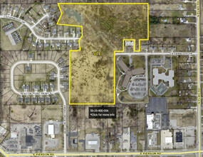 Cedarwood Dr, Flushing, MI - aerial  map view